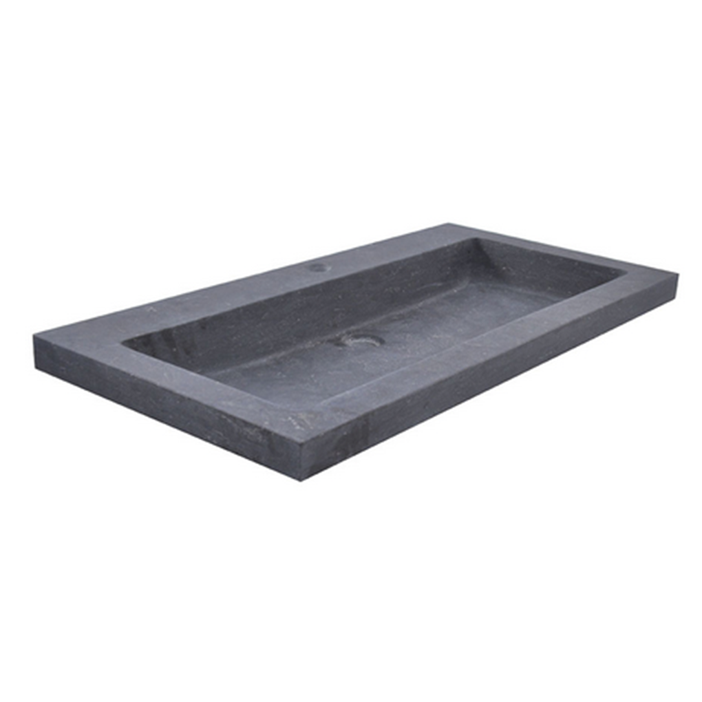 Wiesbaden Raw Wastafel 80cm Hardsteen Gezoet